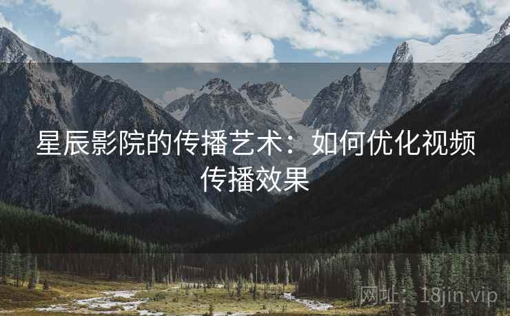 星辰影院的传播艺术：如何优化视频传播效果